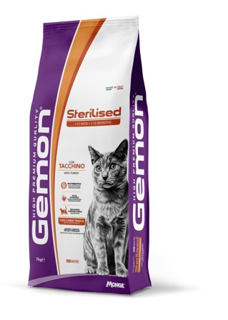 Gemon Cat Adult Sterilised Tacchino Cibo Secco Per Gatti Adulti