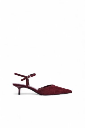 Premium Selection - Pumps i semsket skinn - Skinnsko - Burgundy - EU 40