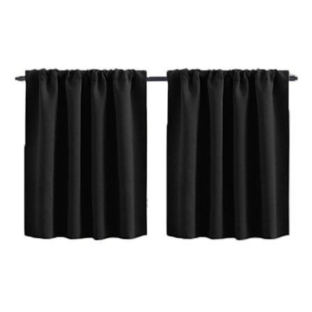 2 stk. - Gardin - Små vinduesgardiner - Mørklægningsgardin - Til soveværelse køkken skab barn kælder autocamper gardiner - Polyester - 76*60cm - B