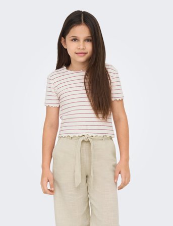 Kids Only Koganits Life S/S Cropped Top Jrs - White - 122-128