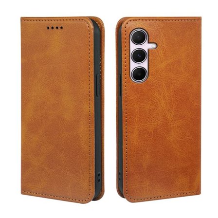 Samsung S24 telefoncover, flip telefon beskyttelsescover, gul