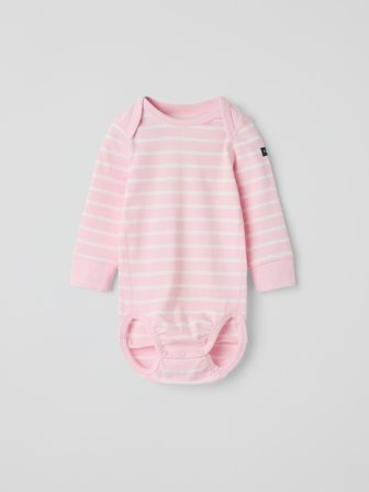 Polarn O. Pyret - Bodysuit striped - 80 - Childrenswear - pink