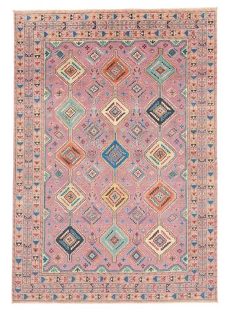 Tapis D'orient Kazak Fine 198X282 Rouge/Marron (Laine, Afghanistan)