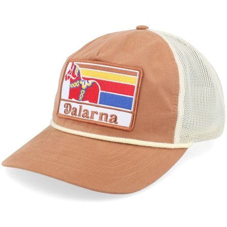 Wild Spirit - Marron trucker Casquette - Swedish Dalarna Landscape Rope Toast/Sand Trucker @ Hatstore