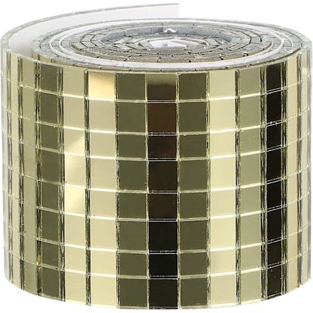 1 Rull Selvklebende Mosaikkfliser Kvadratiske Glasspeil Mosaikkfliser Speilmosaikk Klistremerker Mosaikkvegg