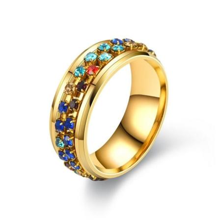 Tennisketjurengas eksklusiiviset väriset kivet erityisesti naisi Gold one size