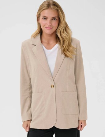 Cream Crkanna Corduroy Blazer - Beige - 46