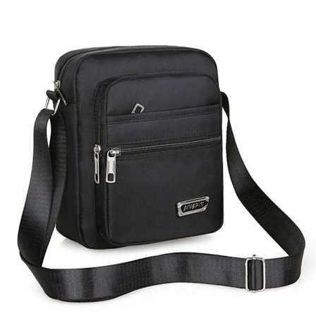 Män Crossbody Väskor Axelväska SVART 6 DRAGKEDJOR 6 DRAGKEDJOR svart 6 dragkedjor-6 dragkedjor