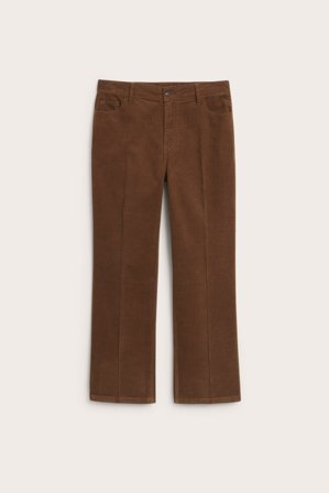 Kappahl | Kick flare -vakosamettihousut | Ruskea