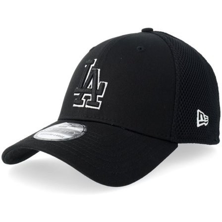 New Era - MLB Svart flexfit Keps - Los Angeles Dodgers 39THIRTY Eg Neo Black/White Mesh Flexfit @ Hatstore