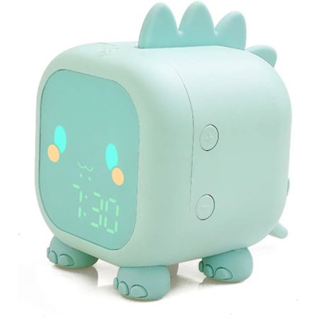 Barnevekkerklokke Barn Våkne Lys Søvntrening Digital Klokke Nattlys LED Lur Timer Snooze Funksjon Sunrise Simulator