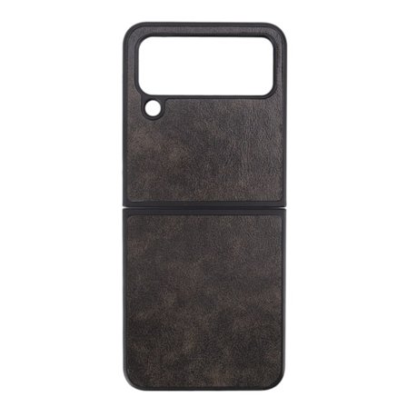 Fällbart skärmskydd i läder för Samsung Galaxy Z FLIP 4, kamouflagegrön