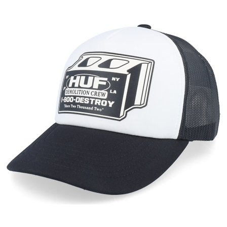 HUF - Schwarz Trucker Cap - Demolition Crew Hat White/Black Trucker @ Hatstore