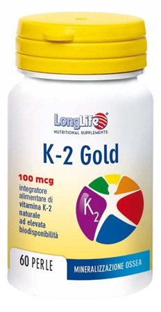 Longlife K-2 Gold 60 Perle - Vitamina K2 Alta Qualità