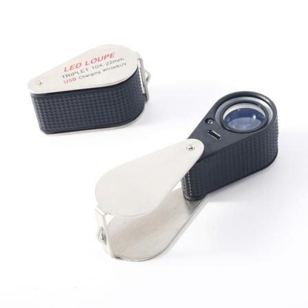 10X 22mm Linssi Suurennus Mini Taitettava Jalokivikauppiaan Silmäluuppi Jewe