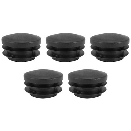 Sort Plast 35mm Dia Blanking End Caps Rund Tube Indsats 5 Stk