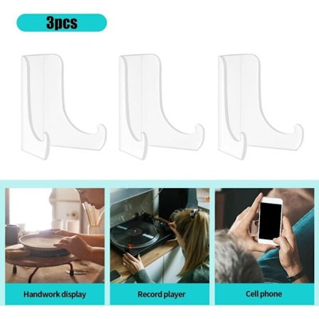 Akryl Væg Vinyl Hylde, 3 Stykker Transparent Væg Vinyl Holder Hængende