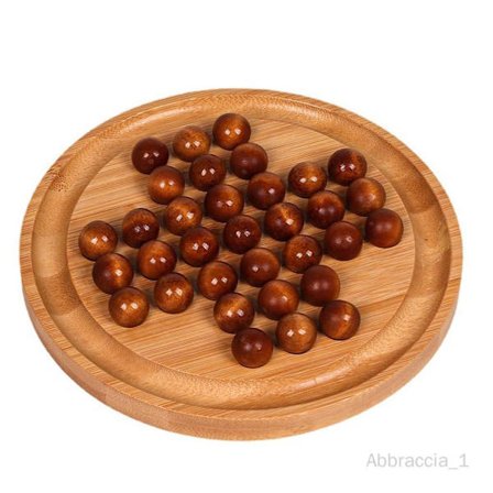 Klassiskt trä Solitaire-spel Set Bordsdekor Tillverkad i Lisse