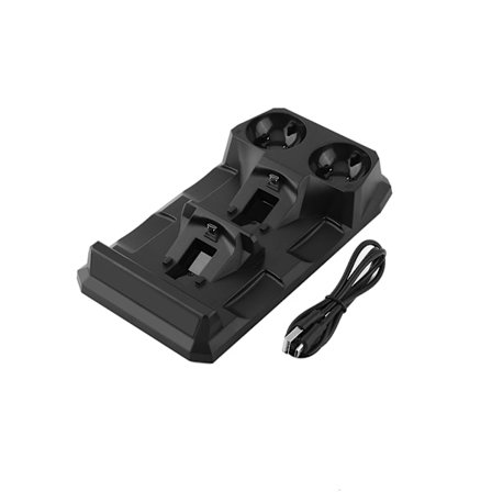 PS4 Kontroller Ladestasjon 4 i 1 Hurtiglading Dock for PS Move