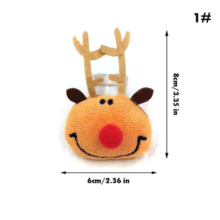 Christmas Cartoon Plyschleksaker Älg Santa Claus Snowman Mini Plysch