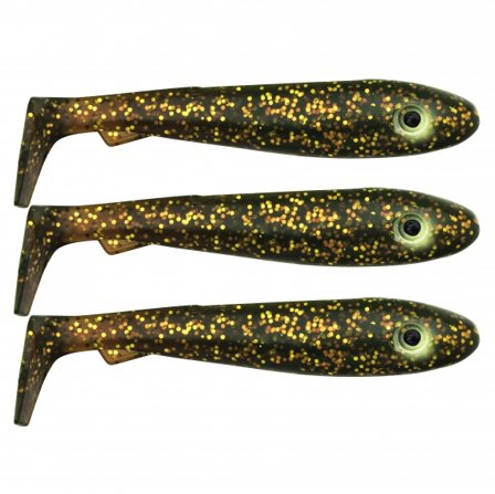 McRubber Big Bass (3-pack) - Motoroil Glitter