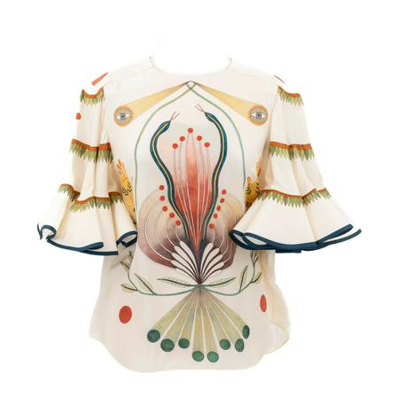 Chloé Pre-owned Pre-owned 2018 Runway Top Hvid, Dame, Størrelse: ONE Size