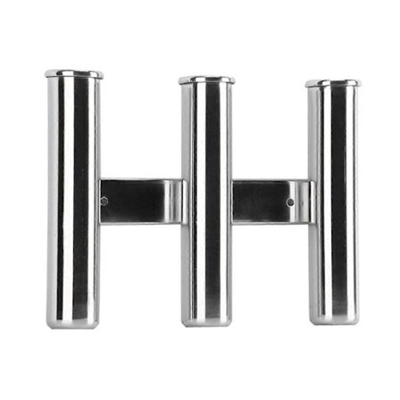 Rustfritt stål 3-rørs fiskestangholder fiskestangstativ holder stangrør sokkel for marine fiske