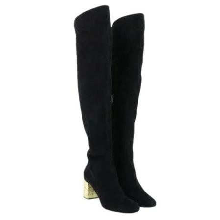 Saint Laurent Vintage, Pre-owned Leather boots Zwart, Dames, Maat:39 EU,leer