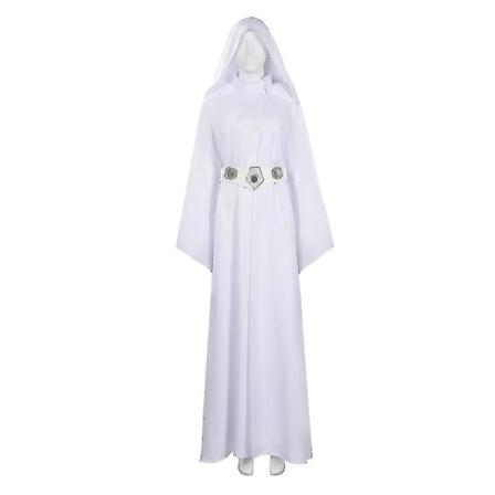 Karneval 2024 Barn & Vuxen Rymdslag Prinsessa Kostym Maskerad Festkläder Vit Robe Rollspel Leia Cosplay Kostym Adult S Adult S
