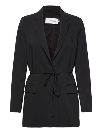 Travel Crepe Blazer Blazers Single Breasted Blazers Svart Calvin Klein