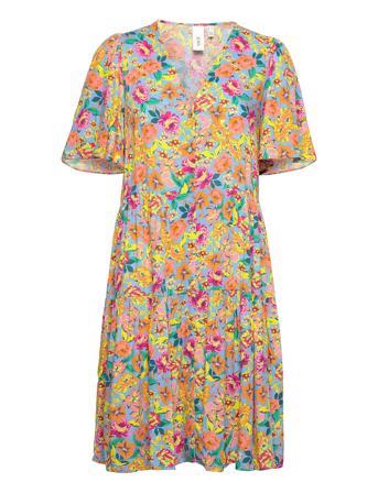 Yasaliro V-Neck 2/4 Shirt Dress S. Patterned YAS