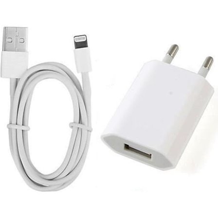 Väggladdare - LUODAO - iPhone 6/6s/5/5S - USB-kabel ingår - Färg Vit - 1 Enhet