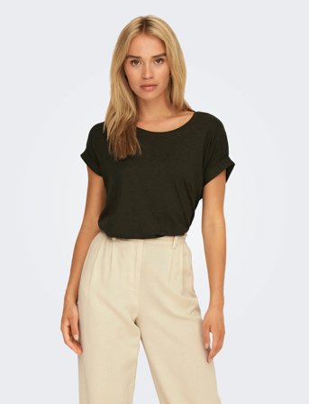 ONLY Onlmoster S/S O-Neck Top Noos Jrs - Khaki green - S