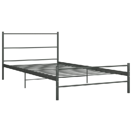 Vidaxl Sängram Grå Metall 100x200 Cm Grå