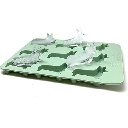 Corgi Silikon Isbitbrett og Godbitform, 9 Welsh Corgi-formede Former, BPA-fri og Varmebestandig, Sjokoladeform