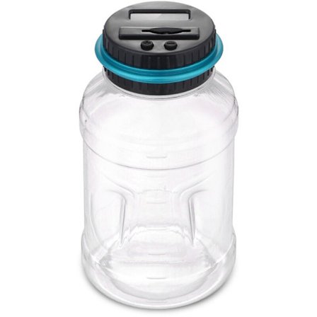 2,5L Sparebøsse Digital Teller Elektronisk Digital LCD Teller Mynt Sparebøsse Sparekrukke Mynter Oppbevaringsboks for EURO