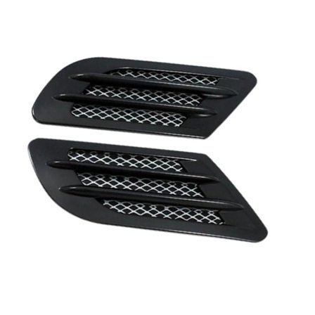Bil Sideskærm Air Vent Hood Scoop SORT