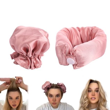 2 Värmefria Locktångsset Hårrullar för Värmefria Lockar Värmefria rosa 2