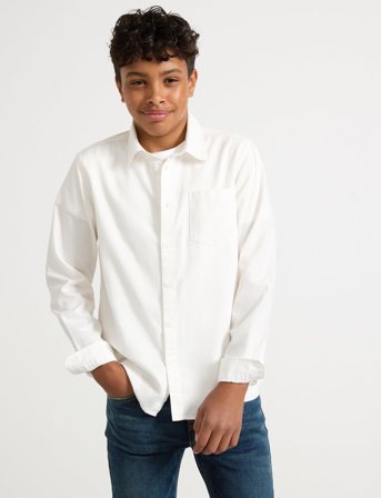 Lindex Shirt Oxford - White - 128