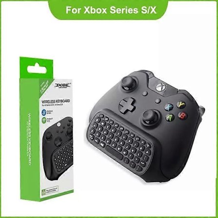 Tangentbord för Xbox Series X/s One/s/ Controller Gamepad, 2.4Ghz Mini Qwerty Tangentbord Gaming Chatpad med Audio/headset Jack [DB]