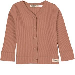 Kids - MarMar Copenhagen Ribbed Cardigan Soft Hazel 68 cm - Jumpers and knitwear - 68 cm - Brown - Mädchen