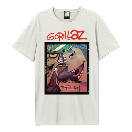 Amplified Unisex Vuxen Polaroid Slide Gorillaz T-Shirt 3XL Vint