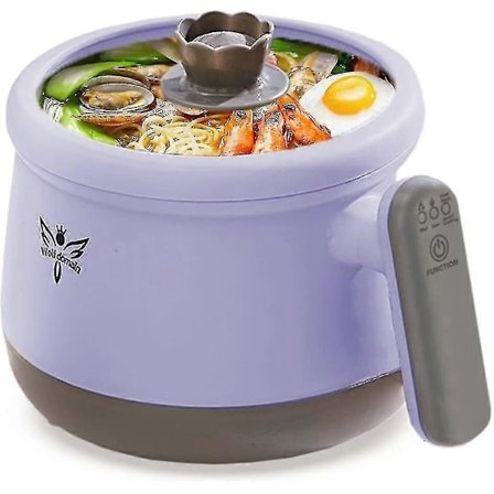 Smart Automatisk Multifunktionel Elektrisk Kogegryde 1,8l, Shabu Shabu Mini Non-stick Kogegryde Med Multi-effekt Kontrol, Elektrisk Kogeplade Wit-