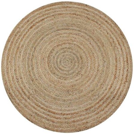 vidaXL Jutematter flettet rund 120 cm Beige