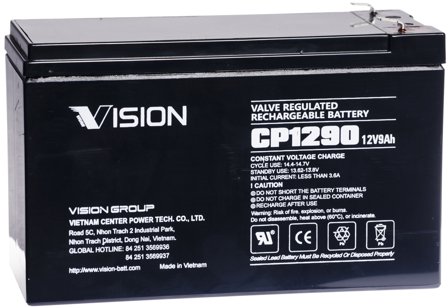 Vision CP1290 Batteri 12V 9 Ah, Elfördelning & strömförsörjning
