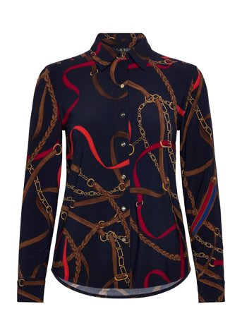 Lauren Ralph Lauren Slim Fit Belting-Print Jersey Shirt - Multi/patterned - M