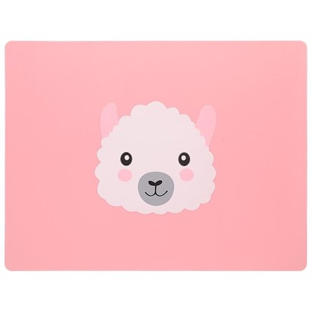 Sklisikker silikonunderlag for barn, spisebrikke for barn, underlag for småbarn (40X30X0,5CM, rosa)