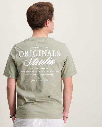 Jack & Jones JORNORREBRO TYPO TEE SS CREW NECK SN JNR Grön T-shirts Kille - Kids Brand Store