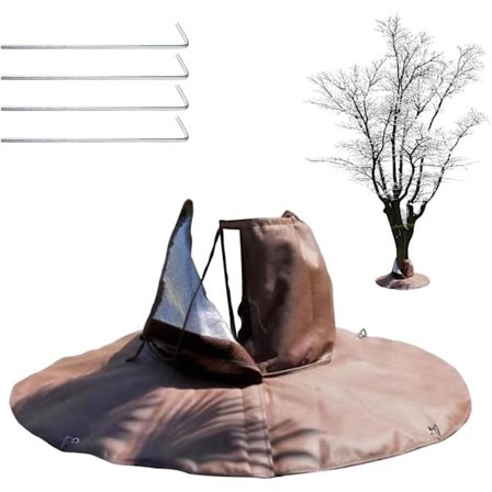 Palmerotbeskyttelse for vinteren, beskyttelse mot frost, kalde planter og trær opptil 30 cm i diameter, beskyttelse mot fuktighet og frost, dobbel i