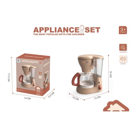 Kjøkkenapparater leker for barn, falske kjøkken lekesett, kaffetrakter leker, læring gaver for småbarn, baby jenter og gutter